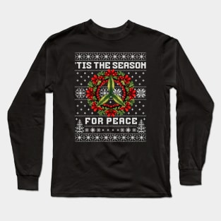 Tis The Season For Peace Symbol Long Sleeve T-Shirt